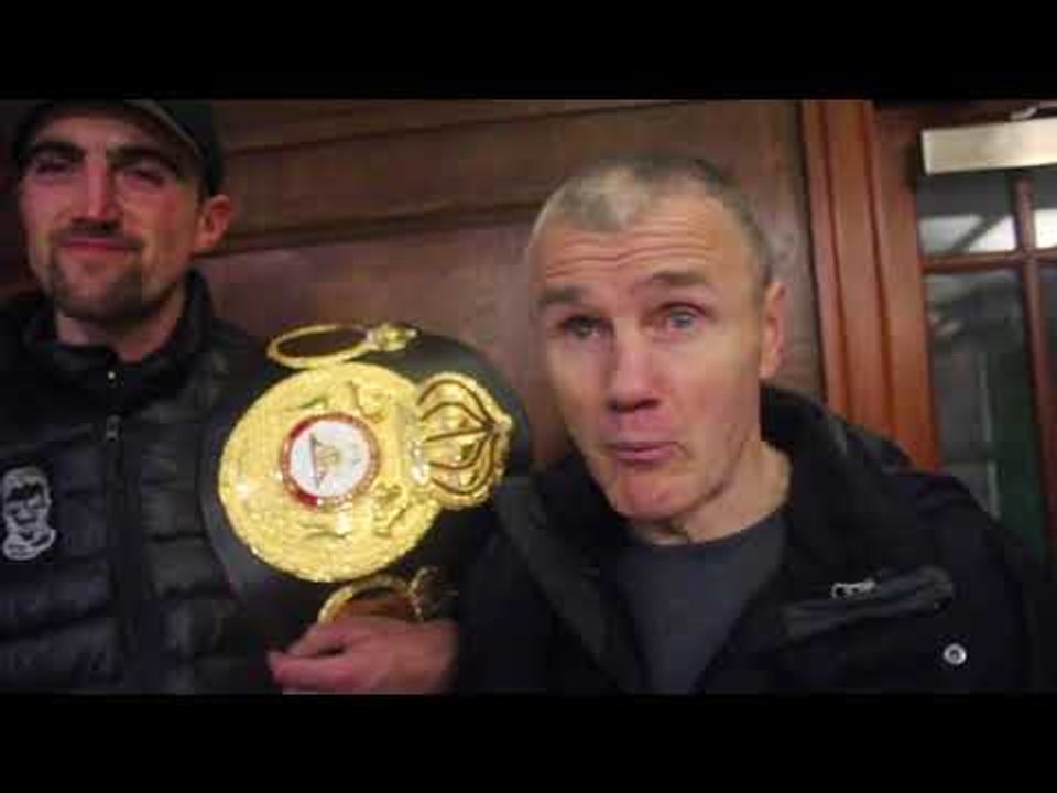 A JUBILANT JAKE BALL WINS WBA INTER -CONTINENTAL LIGHT HEAVYWEIGHT TITLE W/ WIN OVER MILES SHINKWIN