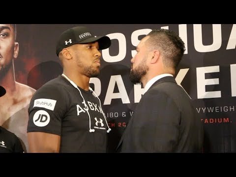 INTENSE! - ANTHONY JOSHUA v JOSEPH PARKER - HEAD TO HEAD @ PRESS CONFERENCE / JOSHUA v PARKER
