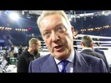 FRANK WARREN REACTS TO BILLY JOE SAUNDERS' EMPHATIC WIN OVER DAVID LEMIEUX IN CANADA