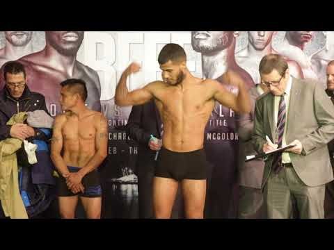 GAMAL YAFAI v JOSE HERNANDEZ - OFFICIAL WEIGH IN & HEAD TO HEAD / BRITISH BEEF