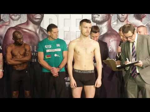 SEAN McGOLDRICK v MICHAEL BARNOR - OFFICIAL WEIGH IN & HEAD TO HEAD / BRITISH BEEF