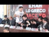MAYHEM!! AMIR KHAN FLIPS OUT & THROWS GLASS OF WATER OVER PHIL LO GRECO AFTER HE INSULTS HIS WIFE!!