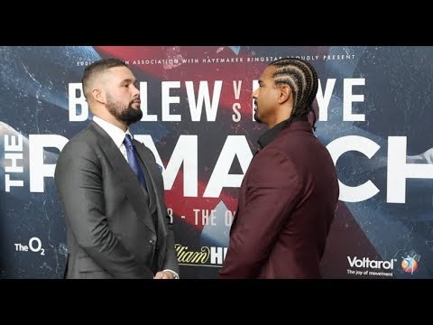 INTENSE! - TONY BELLEW v DAVID HAYE - HEAD TO HEAD @ PRESS CONFERENCE / THE REMATCH