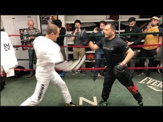 KRUSHER! SERGEY KOVALEV UNLEASHES POWER SHOTS ON THE PADS / KOVALEV v MIKHALKIN