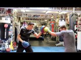 HIGHLY RATED REECE 'BOMBER' BELLOTTI PAD WORK SESSION WITH TRAINER JIMMY MAC JR