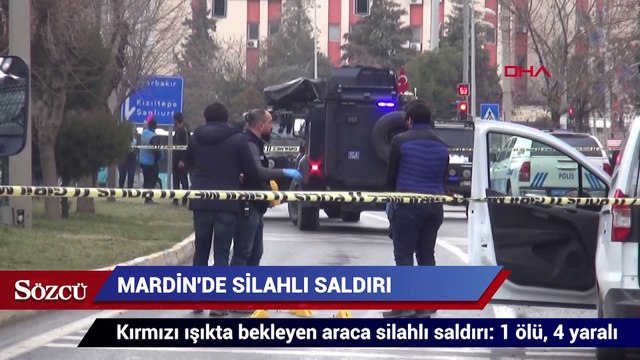 Kırmızı ışıkta bekleyen araca silahlı saldırı