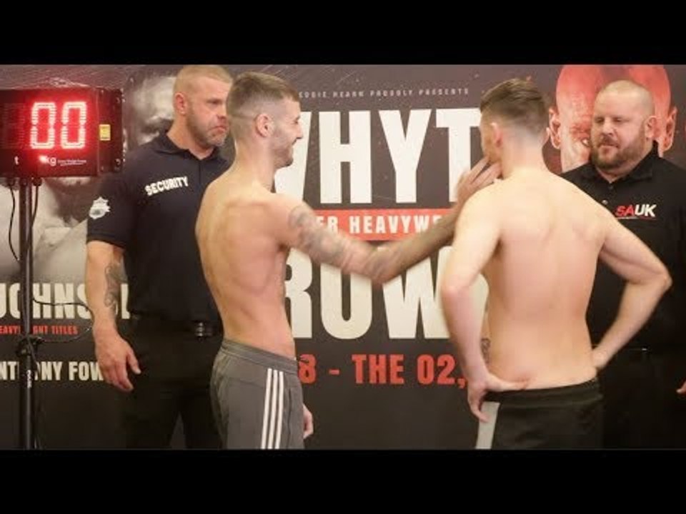 HAND SHAKE REFUSED!  LEWIS RITSON v SCOTT CARDLE -OFFICIAL WEIGH IN & HEAD TO HEAD / RITSON v CARDLE