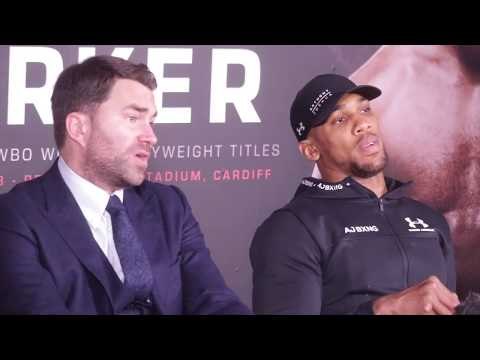 ANTHONY JOSHUA v JOSEPH PARKER (POST FIGHT PRESS) CONFERENCE W/ ANTHONY JOSHUA & EDDIE HEARN