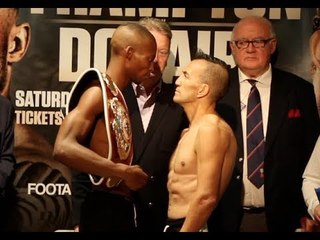 HOLDER OF THE FASTEST WORLD TITLE KO! - ZOLANI TETE v OMAR ANDRES NARVAEZ - OFFICIAL WEIGH-IN VIDEO
