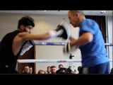 NEW BOY! OLYMPIAN QAIS ASHFAQ SHOWS OFF HIS SKILLS @ LIVERPOOL PUBLIC WORKOUT / KHAN v LO GRECO