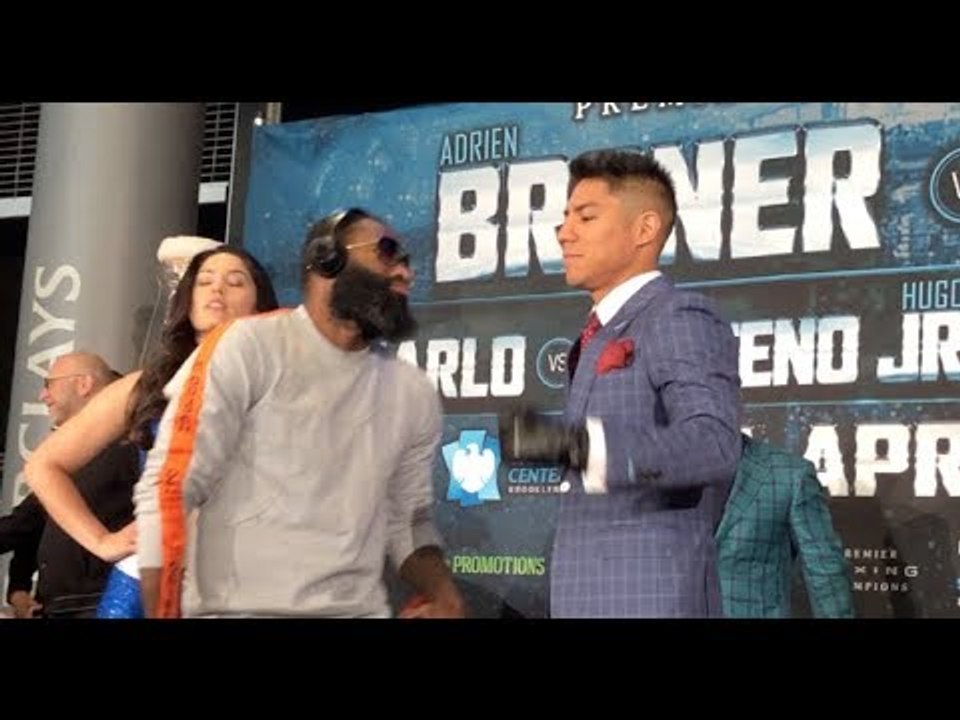 ADRIEN BRONER CLOWNS JESSIE VARGAS - DANCING IN HIS FACE DURING HEAD TO HEAD / BRONER-VARGAS