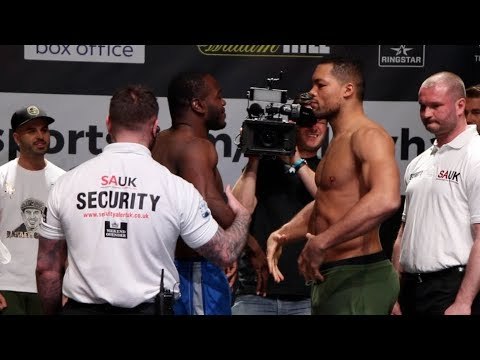 INTENSE HEAVYWEIGHT CLASH! - LENROY THOMAS v JOE JOYCE - OFFICIAL WEIGH IN VIDEO / BELLEW-HAYE 2