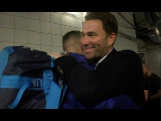 TONY BELLEW ARRIVES RAPPIN' LYRICS AT THE 02 AHEAD OF HAYE CLASH - GREETED BY EDDIE HEARN
