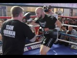 HEAVYWEIGHT HITTER! - RICKY HATTON'S NATHAN GORMAN SMASHES THE PADS AHEAD OF TURNER CLASH