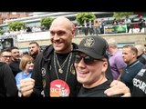 THIS IS BRILLIANT TO SEE! - TYSON FURY WELCOMES NICK BLACKWELL TO HIS WEIGH-IN / FURY v SEFERI