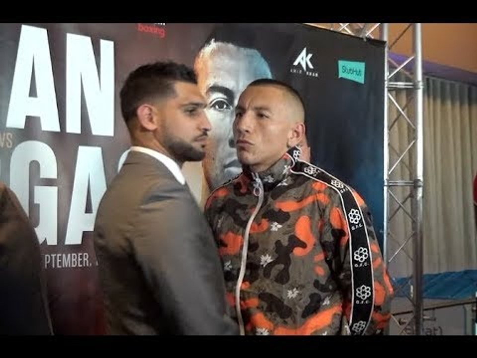 KING KHAN! - AMIR KHAN v SAMUEL VARGAS - HEAD TO HEAD @ PRESS CONFERENCE (BIRMINGHAM)