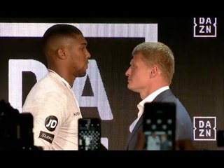 ANTHONY JOSHUA v ALEXANDER POVETKIN HEAD TO HEAD - INTERRUPTED BY JARRELL 'BIG BABY' MILLER OUTBURST