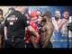 DERECK CHISORA TAUNTS CARLOS TAKAM WITH TWO MIDDLE FINGERS IN FACE-OFF / FULL WEIGH-IN