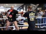 TYSON FURY (FULL & COMPLETE) WORKOUT - (INC. PADS, HEAVYBAG) @ RICKY HATTON'S GYM