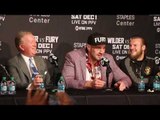 EPIC! - TYSON FURY BURSTS OUT INTO SINGING 'AMERICAN PIE' IN THE MIDDLE OF PRESSER / WILDER-FURY