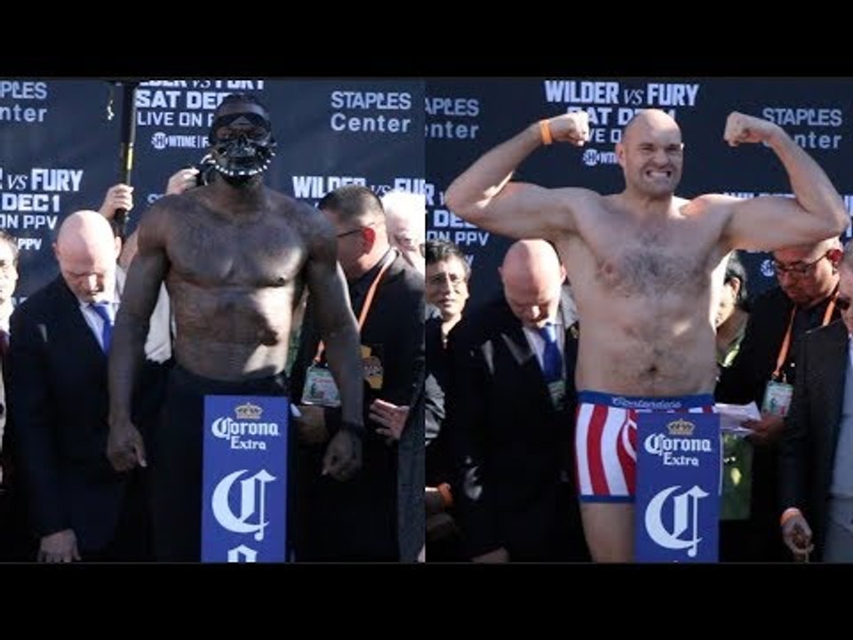 DEONTAY WILDER v TYSON FURY - *FULL & UNCUT* OFFICIAL WEIGH IN (L.A) / WILDER v FURY