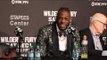 DEONTAY WILDER - *FULL* POST FIGHT PRESS CONFERENCE (WITH SHELLY FINKEL) / WILDER-FURY