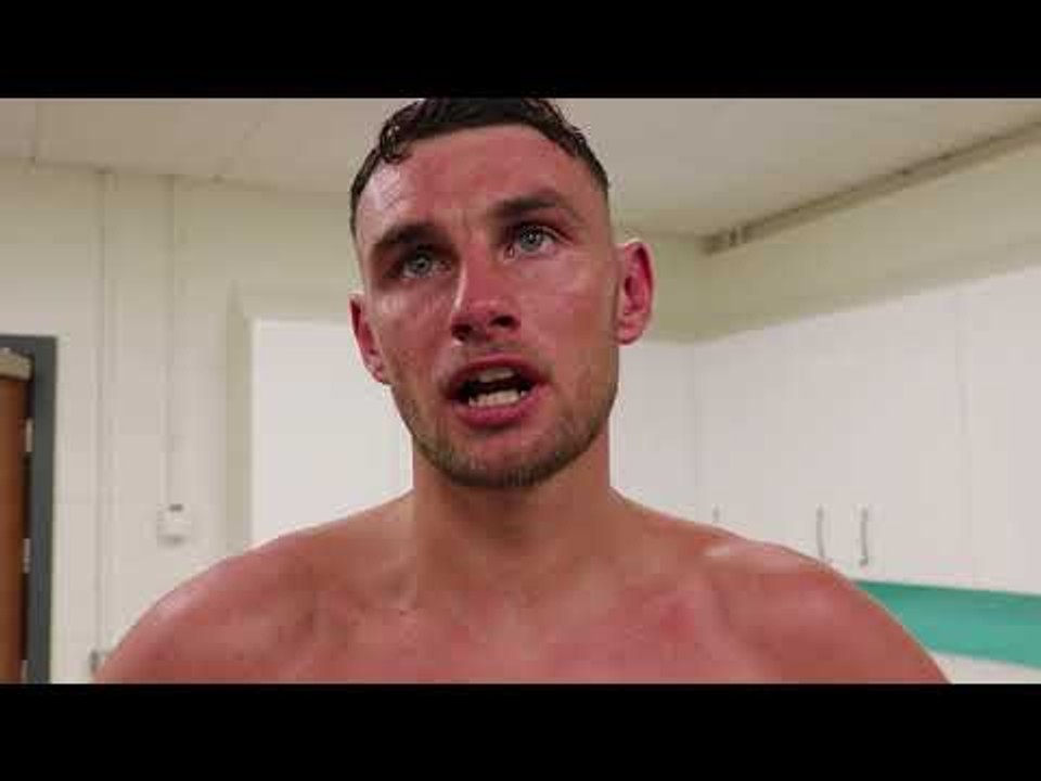SEAN McCOMB REACTS TO 4TH ROUND STOPPAGE WIN ON PRO DEBUT - POST FIGHT @ WINDSOR PARK
