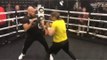 IRISH LIGHTNING KATIE TAYLOR SHOWS HER SPEED / BATTERS THE PADS IN BOSTON AHEAD OF SERRANO CLASH