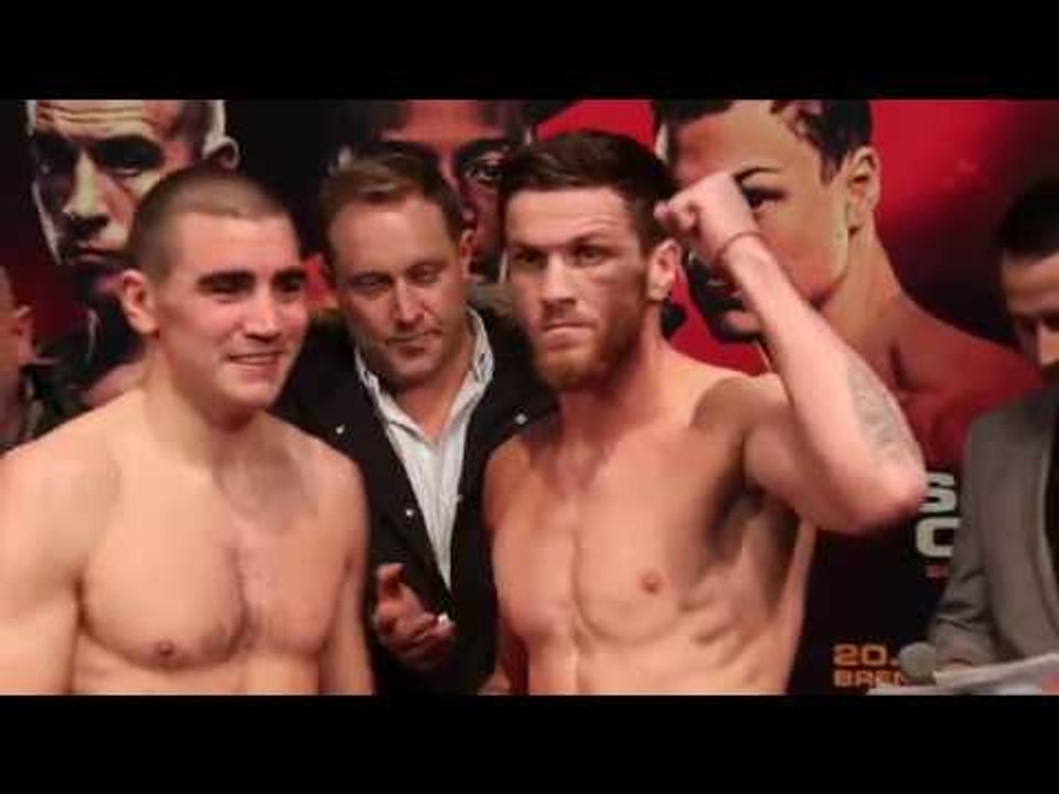 WHO WILL TAKE THE GLORY? GARY CORCORAN v JOHNNY GARTON *FULL & OFFICIAL* WEIGH-IN / BRITISH TITLE