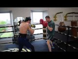THE MIGHTY CELT! TYRONE McKENNA SMASHES THE PADS WITH COACH DANNY VAUGHAN / MTK SCOTLAND GYM