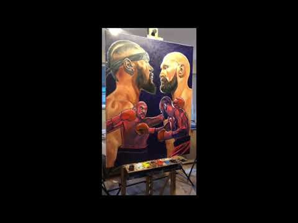 DEONTAY WILDER v TYSON FURY - INCREDIBLE TIME-LAPSE PAINTING BY PATRICK J KILLIAN (KILLIAN ART)