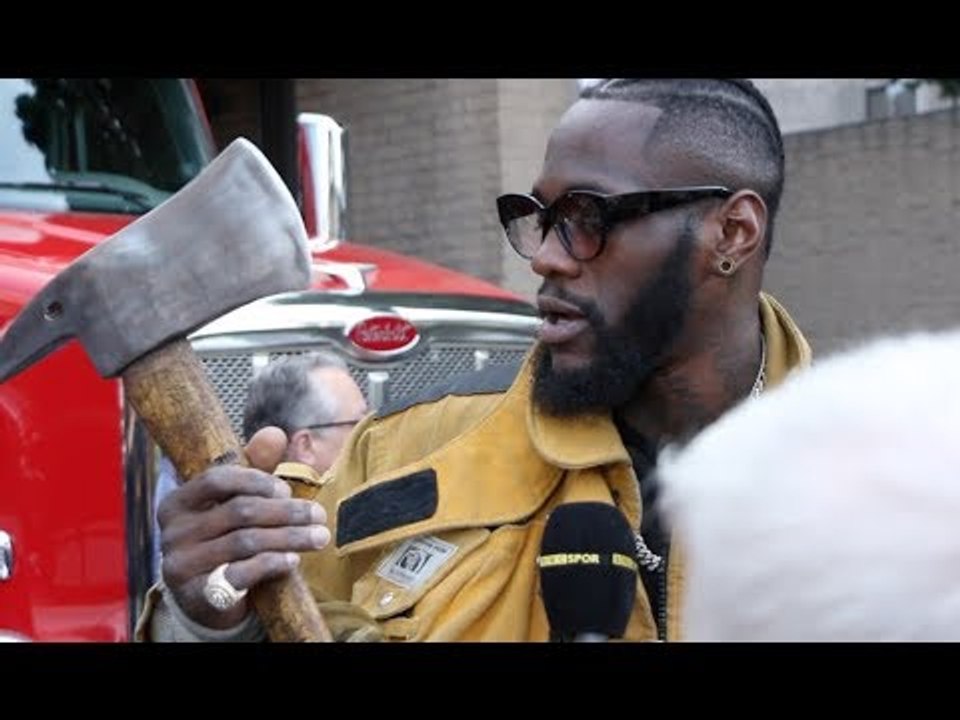 'I WILL KNOCK TYSON FURY OUT FOR AMERICA' - SAYS DEONTAY WILDER, WHILST HOLDING AN AXE