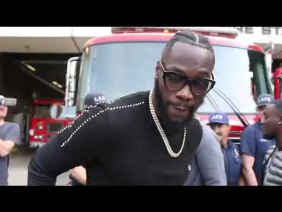 'OUR FAMILIES COULD'VE BEEN THE ONES MOURNING US' -DEONTAY WILDER HEART-FELT SPEECH TO FIRE HEROES