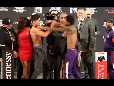 HEATED! - RYAN GARCIA IS SHOVED BY BRAULIO RODRIGUEZ AS TEMPERS FLARE / CANELO v ROCKY
