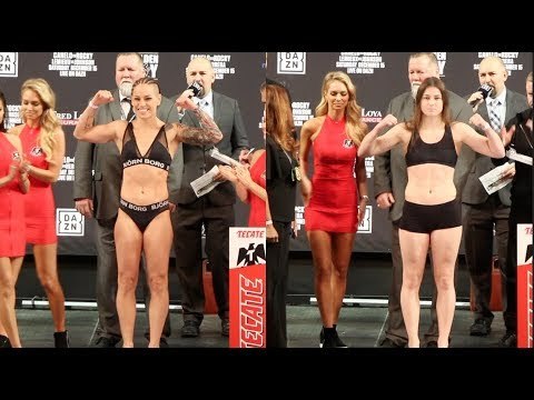 WAR TAYLOR! - KATIE TAYLOR v EVA WAHLSTROM - OFFICIAL WEIGH-IN FROM NEW YORK CITY / CANELO v ROCKY