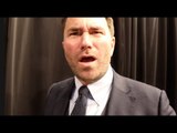 'HE SHOVED HIM & WAS TALKING ABOUT HIS MUM!' - EDDIE HEARN REACTS TO MILLER SHOVING ANTHONY JOSHUA