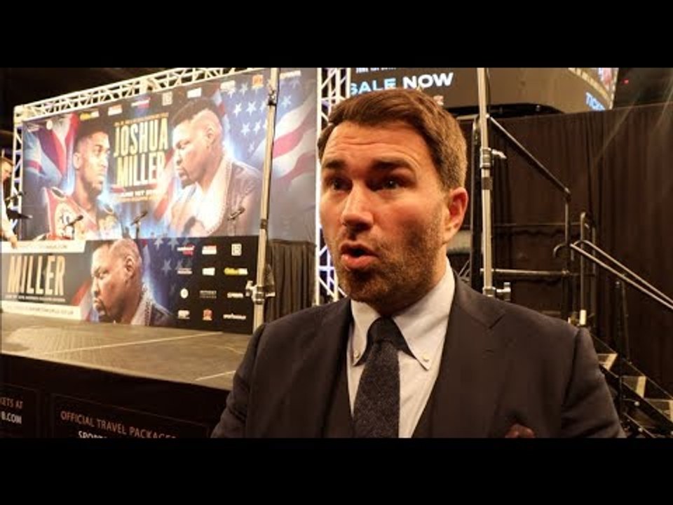 EDDIE HEARN RAW IN NEW YORK! -ON JOSHUA-MILLER / FURY ESPN DEAL / WHYTE / WILDER COMMENTS / SAUNDERS