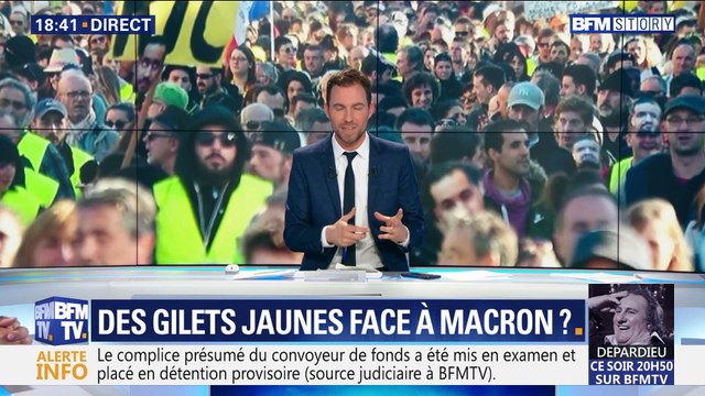 Des gilets jaunes face à Emmanuel Macron ?