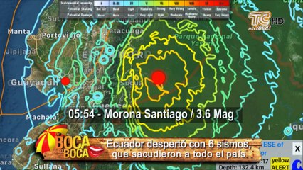 Ecuador despertó co 6 sismos que sacudieron a todo el país
