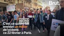 Des centaines de lycéens manifestent pour le climat à Paris