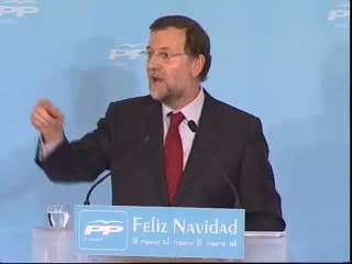 Rajoy, eufórico en la cena de Navidad del PP