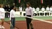 Ana Patricia Botín y Rafa Nadal juegan al tenis