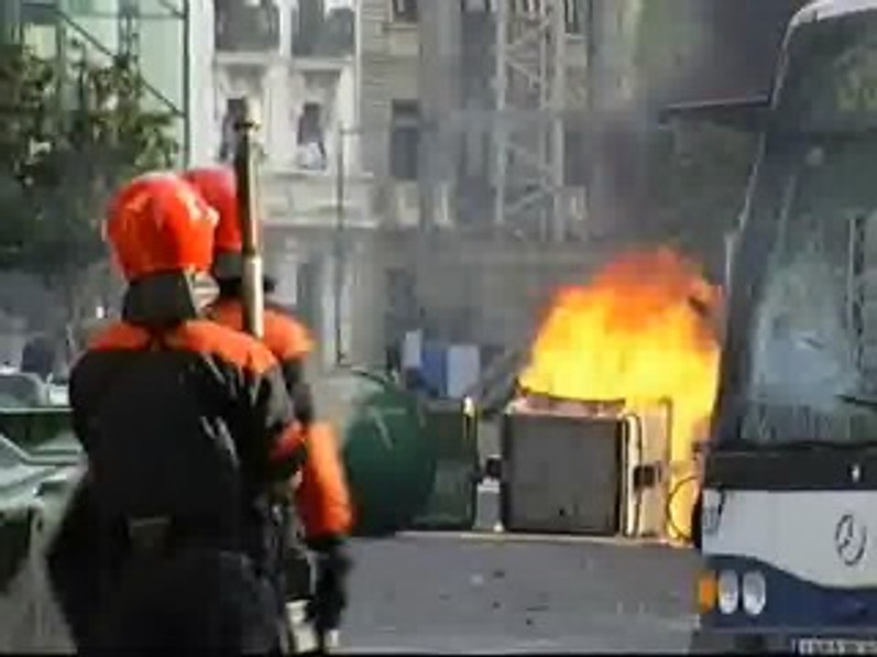 Batalla campal en las calles de San Sebastián