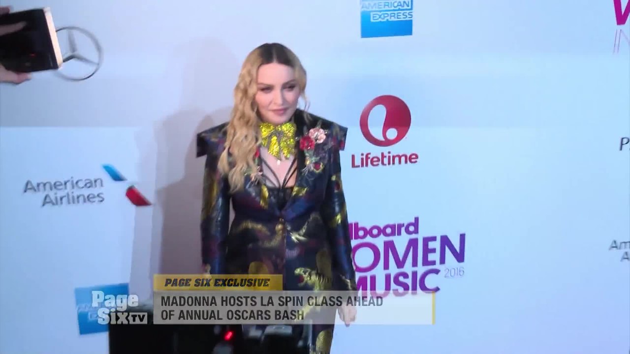 .@Madonna is spinning into #Oscars weekend! She hosted a spin class at @CycleHouseLA, and looked amazing doing it! We have the inside scoop on #PageSixTV!