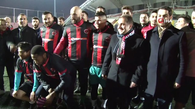 AK Partili adayın penaltı atışı renkli anlara sahne oldu