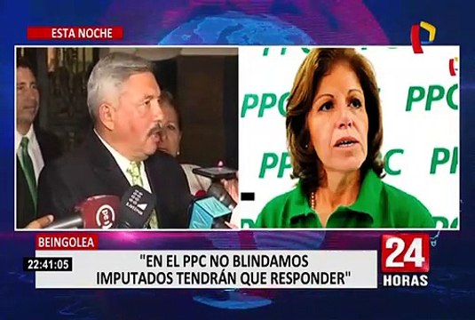 Alberto Beingolea sobre Lourdes Flores: En el PPC no blindamos. Imputados tendrán que responder