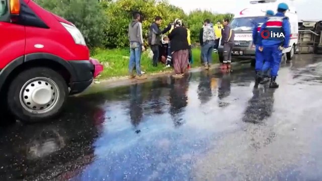 Mersin'de işçi minibüsü kaza yaptı: 1 ölü 15 yaralı