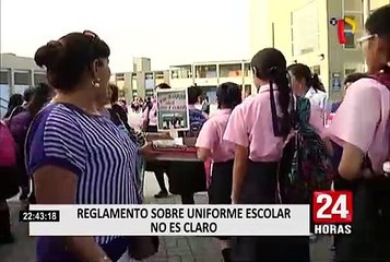 Reglamento sobre uniforme escolar no es claro