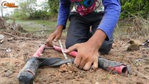 Primitive Technology: Man Make Crocodile Trap Using​​ Big Pliers & Eggs That Work 100% By Smart Boys