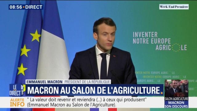 Au Salon de l'Agriculture, Emmanuel Macron se décrit comme un patriote de l'agriculture